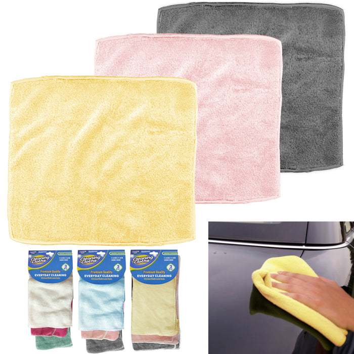 AllTopBargains 6 PC Professional Microfiber Car Wash Drying Towels Large Cleaning Cloth Detail