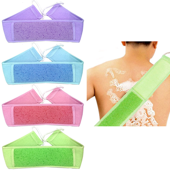 3 Soft Natural Sisal Exfoliate Fiber Back Strap Loofah Scrubber Spa Skin Brush