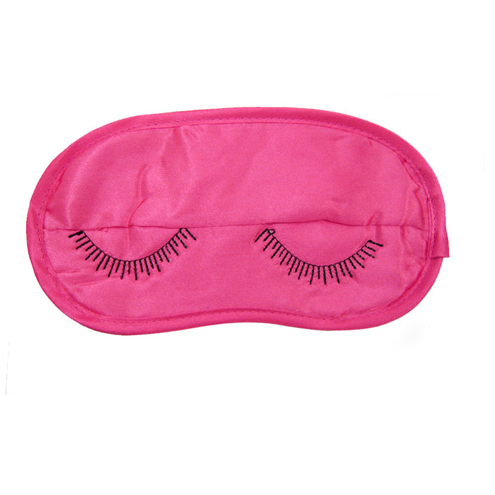 Pink Travel Eye Mask Sleep Soft Padded Shade Cover Rest Relax Sleeping Blindfold