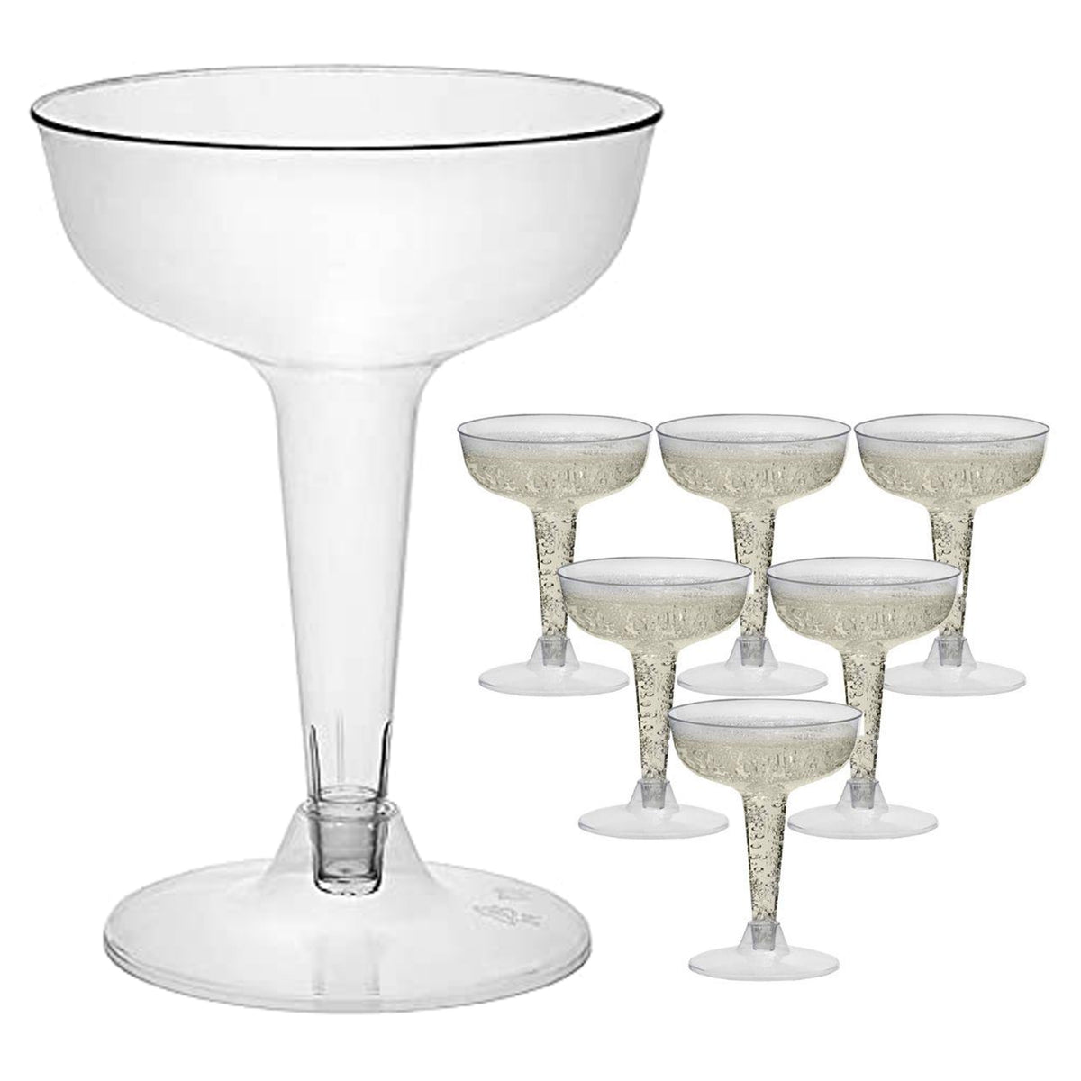 4 Oz Plastic Martini Glass (20Pc) - Party Supplies - 20 Pieces