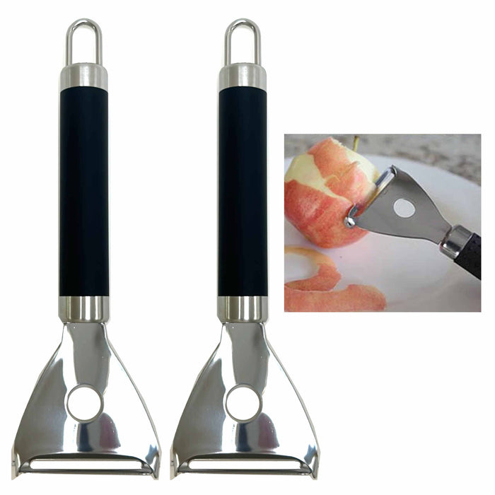 2 Pc Vegetable Peeler Fruit Y-Shaped Stainless Steel Slicer Grater Swiss Cutter