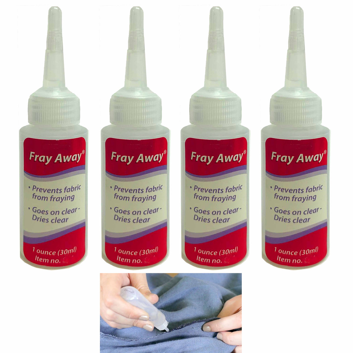 4 Thread Seam Sealer Liquid Sealant Fray Away Fiber Adhesive Sewing Fabric  Glue