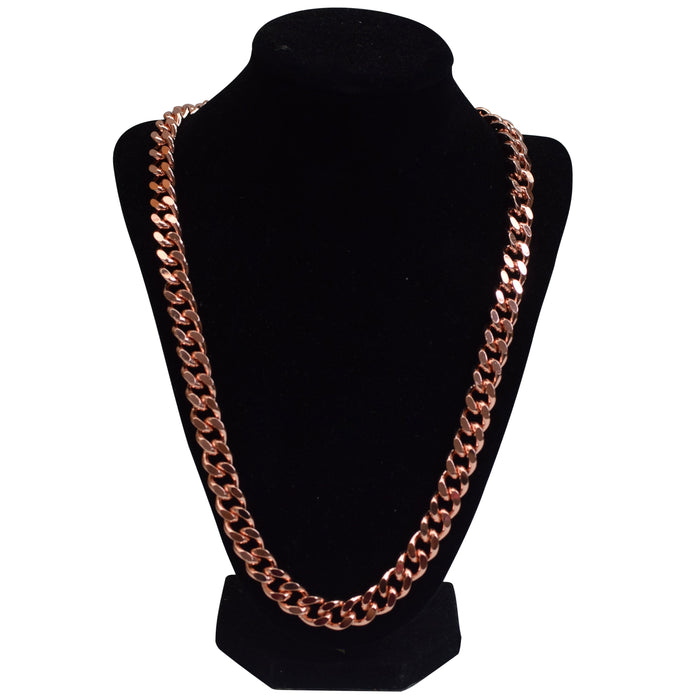 1.4 Wide Cuban Pure Copper Link Necklace