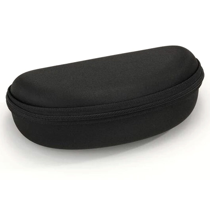 2 Black Zippered Glasses Case Capsule Protective Semi Hard Clam Shell Sunglasses