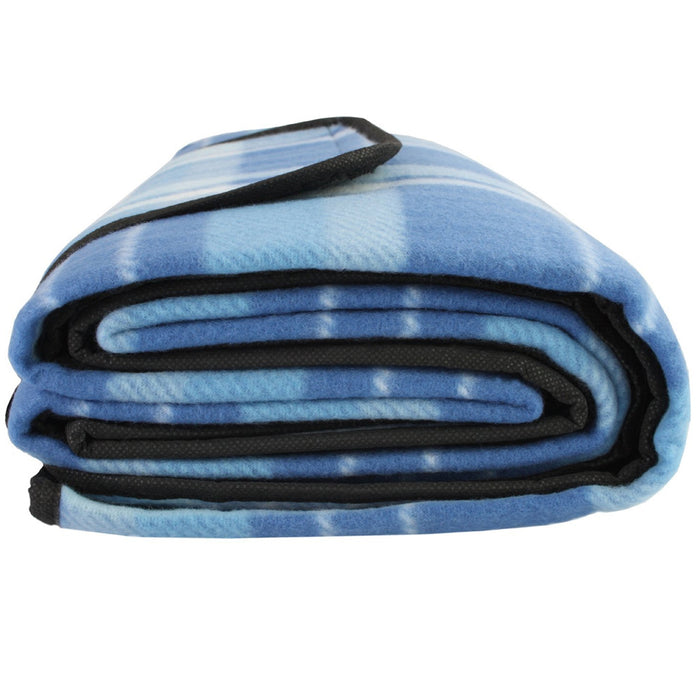 1 Waterproof Blanket Polar Fleece Foldable Outdoor Beach Picnic Camping Mat Blue