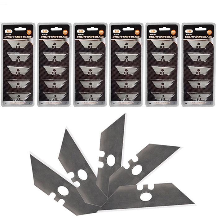 60 pcs UTILITY KNIFE BLADES Replacement Refills Standard Razor Box Cutter Tool