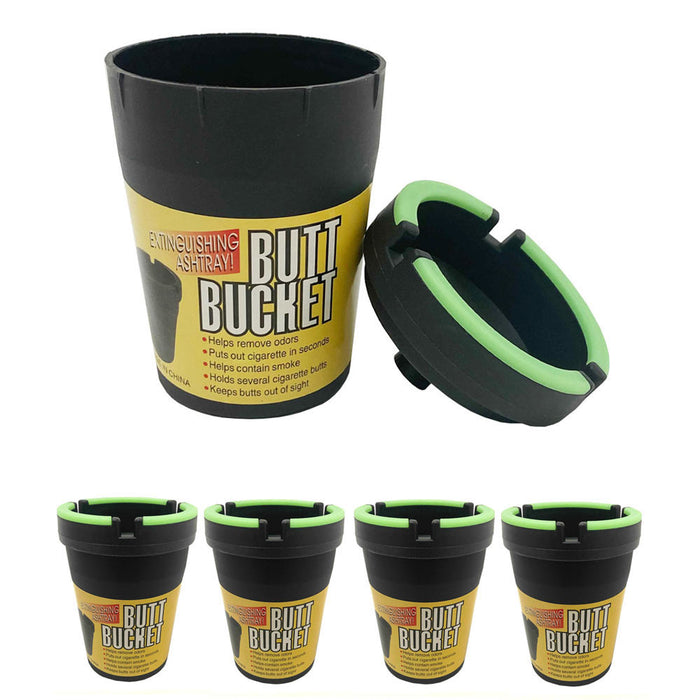 4 Pack Glow in Dark Butt Bucket Self Extinguishing Cup Car Holder Portable Home