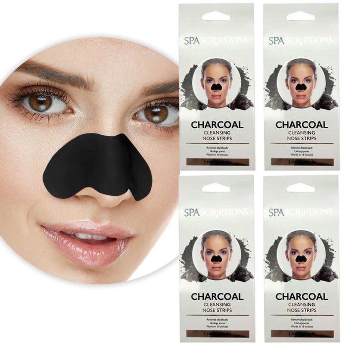 12 Pc Nose Mask Blackhead Charcoal Deep Pore Cleansing Strips Face Peel Remover