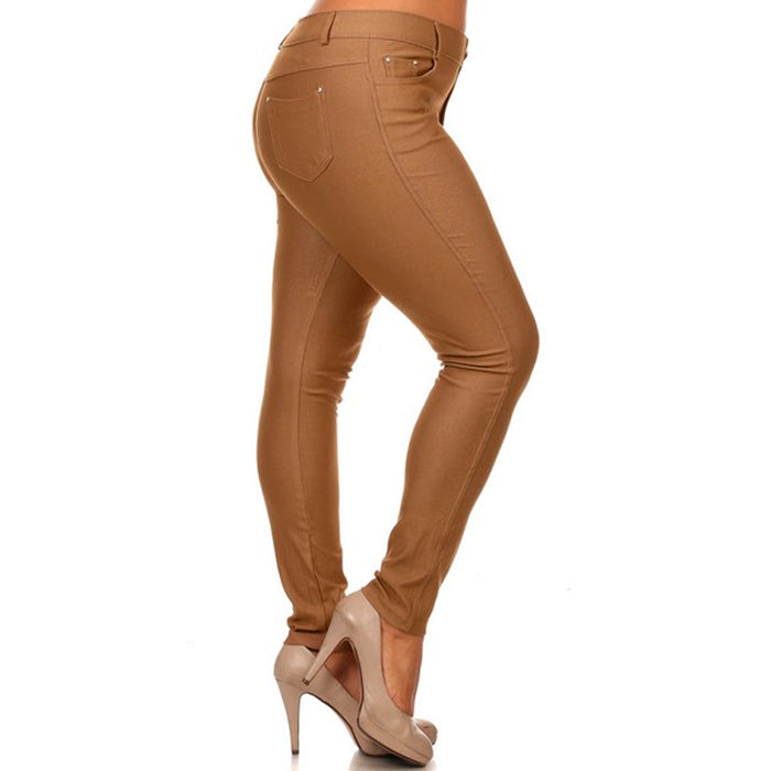 6 Pc Lot Womens Plus Size Pants Jeggings Skinny Jeans Look Stretch Kha —  AllTopBargains