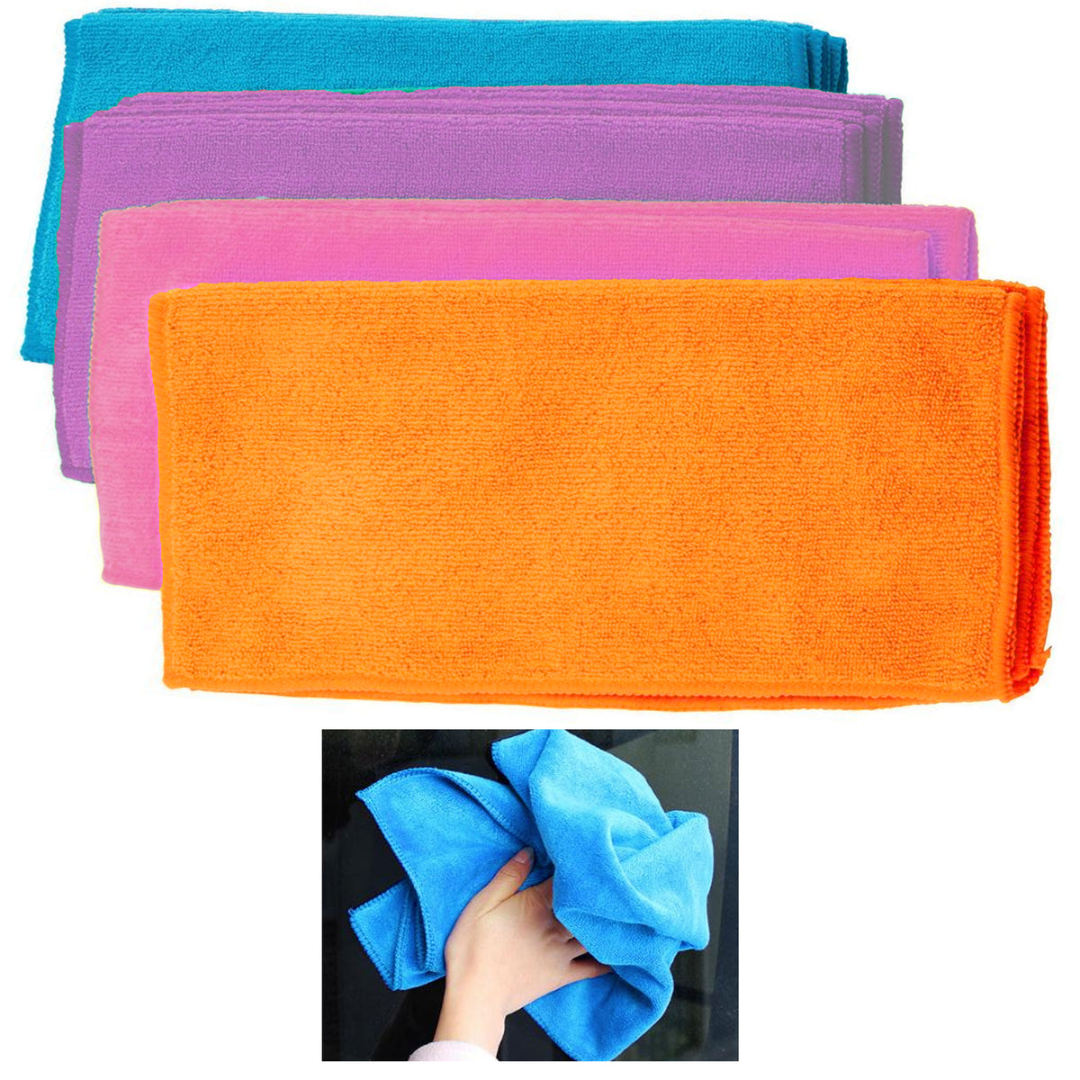 2 Pc Premium Microfiber Car Wash Drying Towels Large Cleaning Cloth  Professional