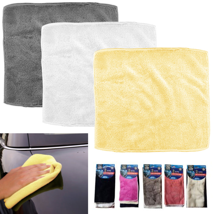 12 Absorbent Microfiber Cleaning Cloth Lint Streak Free Wash Towel Drying 11.8"