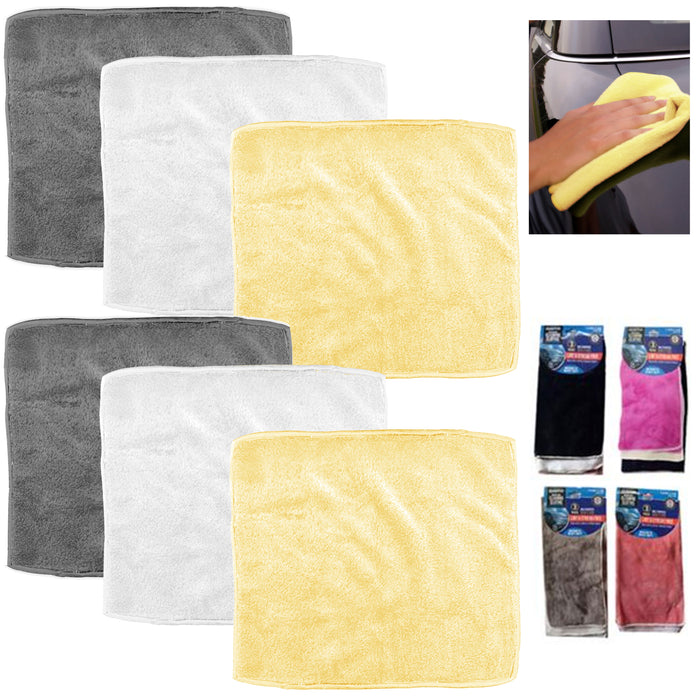 6 Microfiber Cleaning Towel Cloth Lint Streak Free Wash Drying Absorbent 11.8"