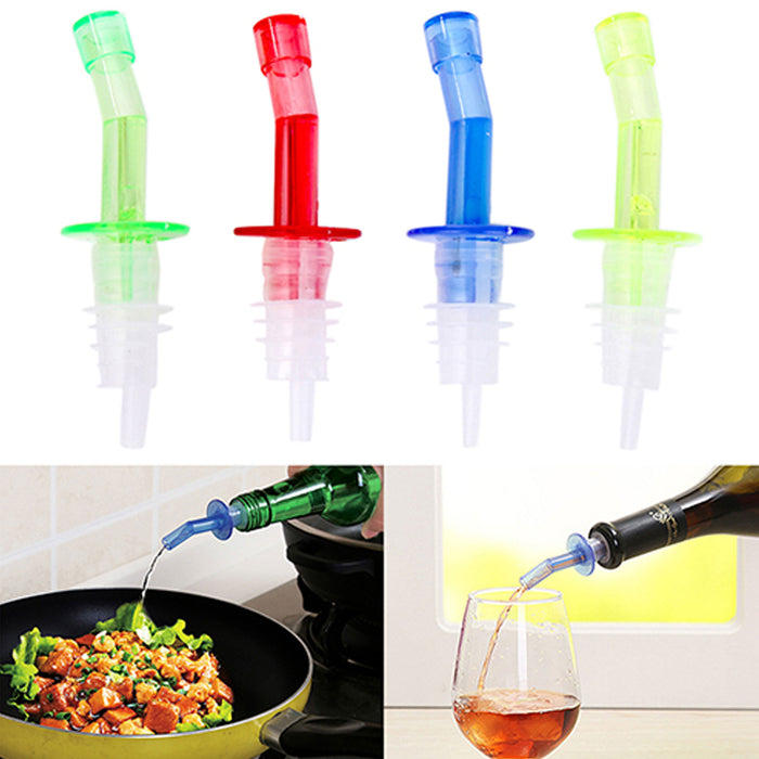 12 X Liquor Wine Oil Bottle Pourer Stopper Pour Spout Dispenser Flow Cap Plastic