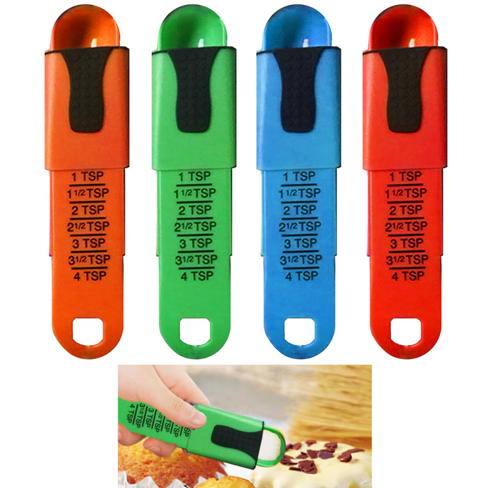 Adjustable Sliding Measuring Spoon With Scale At Both Ends, Nine