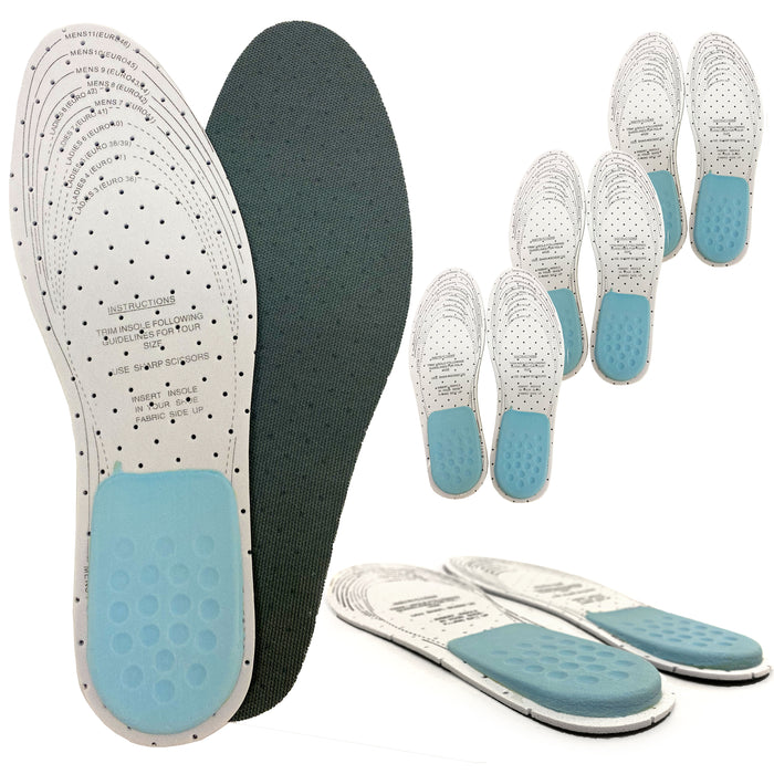 4 Pairs Shoe Insole With Heel Cushion Massage Orthotic Comfort Foot Support 8-11