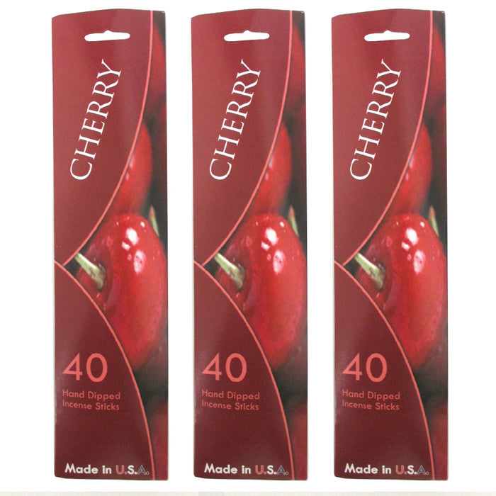 120 Cherry Incense Sticks Scent Burning Perfume Handmade Original Fragrance Home