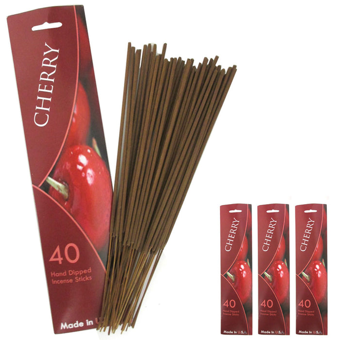 120 Cherry Incense Sticks Scent Burning Perfume Handmade Original Fragrance Home