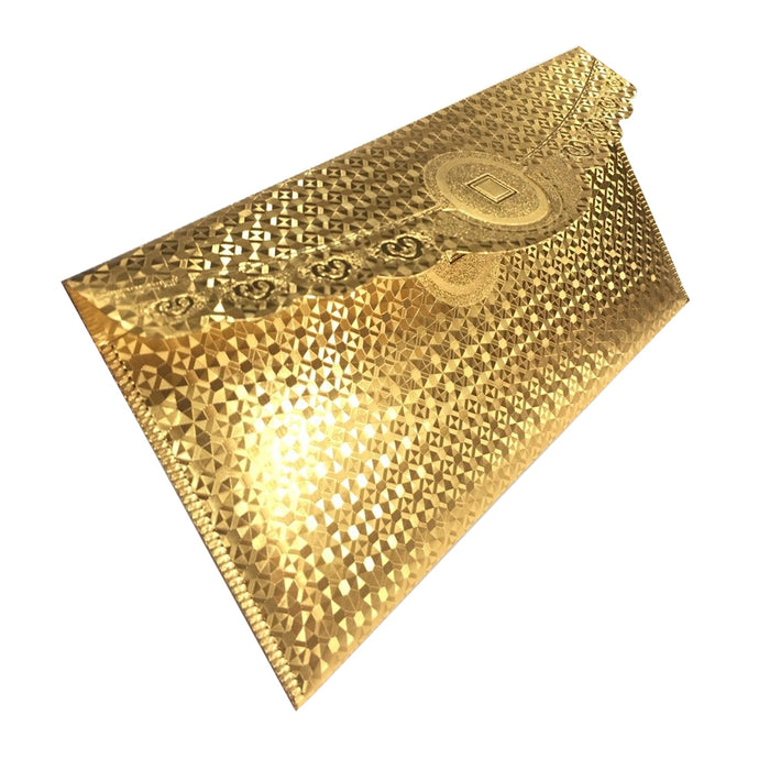 12 Pc $100 Dollar Bill Envelope Gift Money Card Invitation Gold Foil Banknote