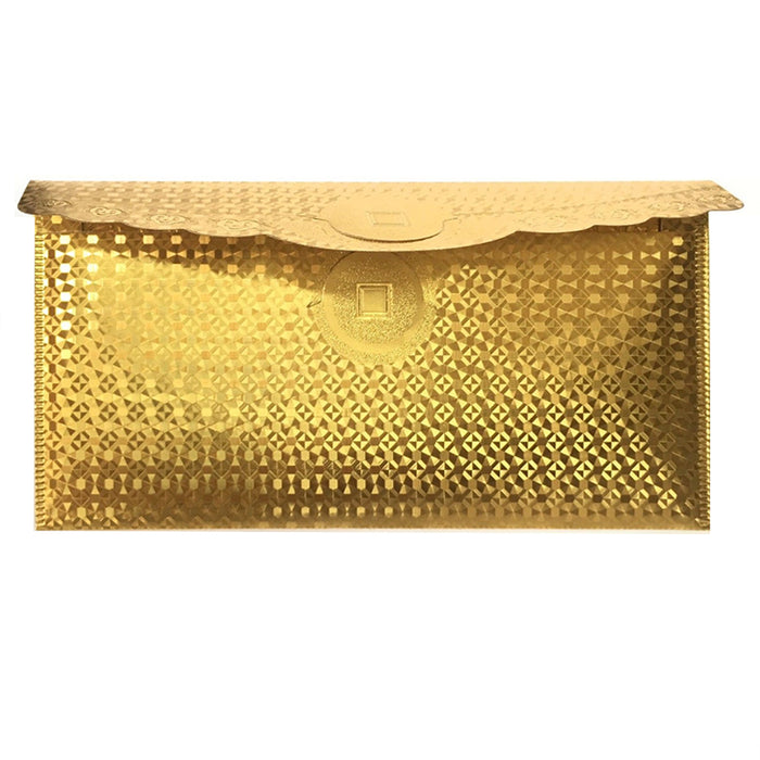 12 Pc $100 Dollar Bill Envelope Gift Money Card Invitation Gold Foil Banknote