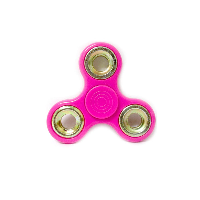 3 Pink Fidget Spinner Gold Rim Toy EDC Hand Finger Desk Focus ADHD Kids Adults