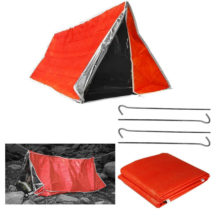 Emergency Tube Tent Survival Hiking Camping Shelter Outdoor Portable Waterproof