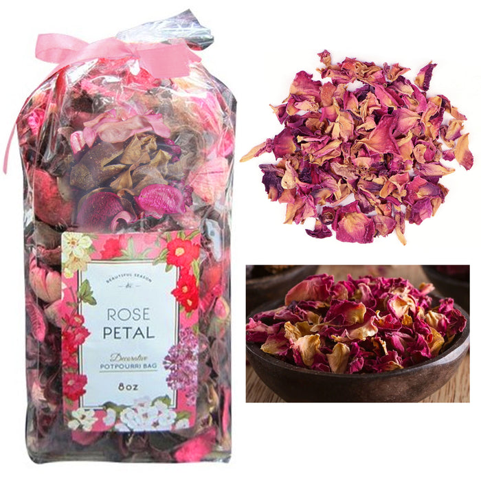 Rose Petals Potpourri Aroma Scented Decoration Bathroom Kitchen Living Room 8 oz