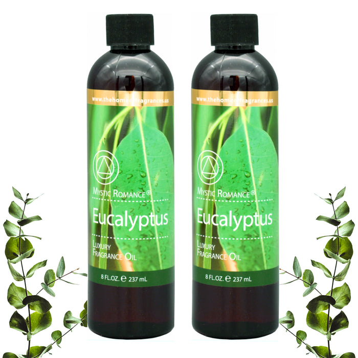 2 Luxury Fragrance Oil Eucalyptus 8oz Therapeutic Aromatherapy Air Diffuser Home