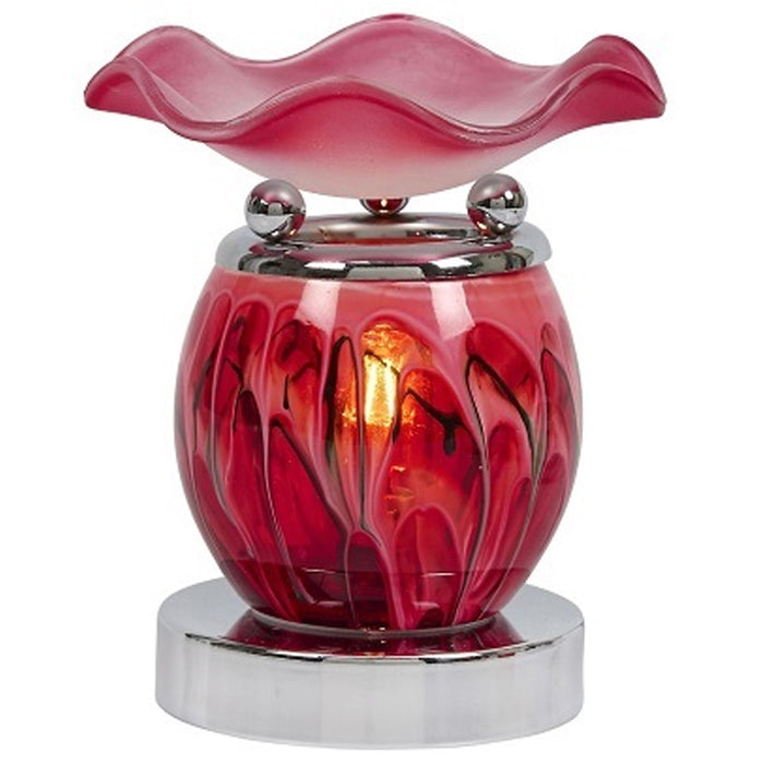 Electric Scented Oil Warmer Lamp Wax Burner Bulb Fragrance Diffusers Holder Red