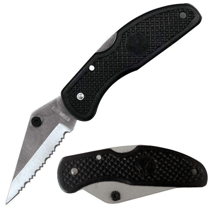 2 Pc Utility Folding Pocket Knife 4" Locking Survival Razor Serrated Blade Clip