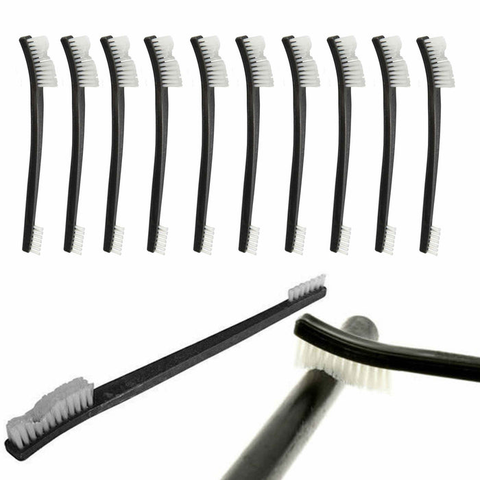 10 Pc 7" Double Ended Gun Cleaning Brush Set Nylon Bristles Pistol Rifle Brushes