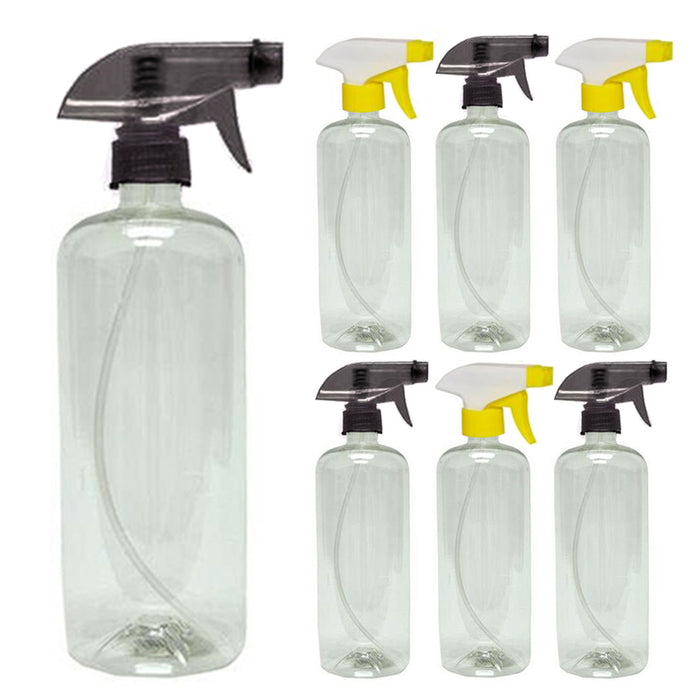 6 Plastic Empty Spray Bottle 25 Oz Refillable Mist Trigger Sprayer Cleaning Tool