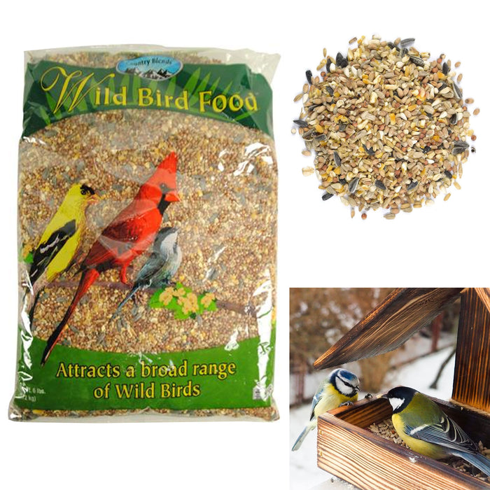 Wild Bird Feed Seed Mix Blend 8lb Bag Bulk Black Oil Sunflower Birds Nutrition