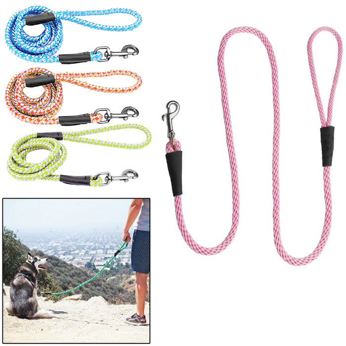 Braided Dog Leash Heavy Duty Nylon Training Walking Thick Rope Medium Large  Dogs 