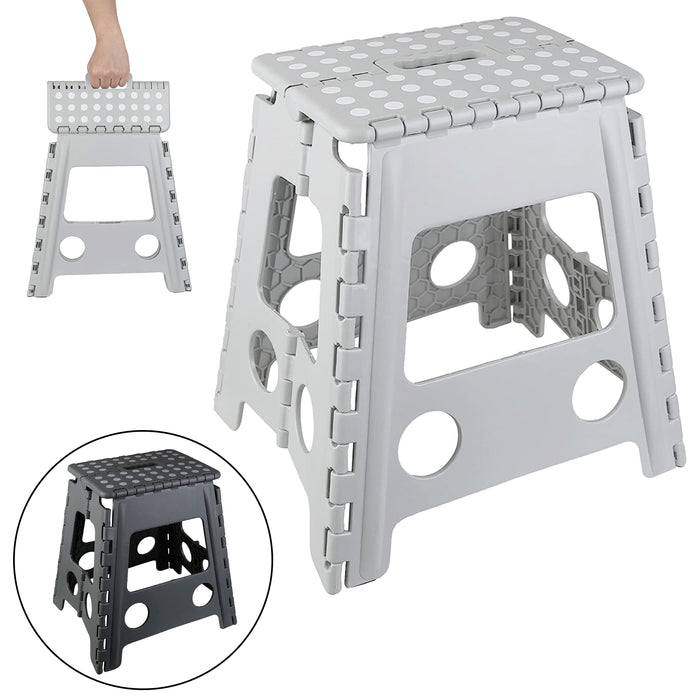 1 Pc Foldable Plastic Multi Purpose Folding Step Stool Sturdy Seat Home Kitchen