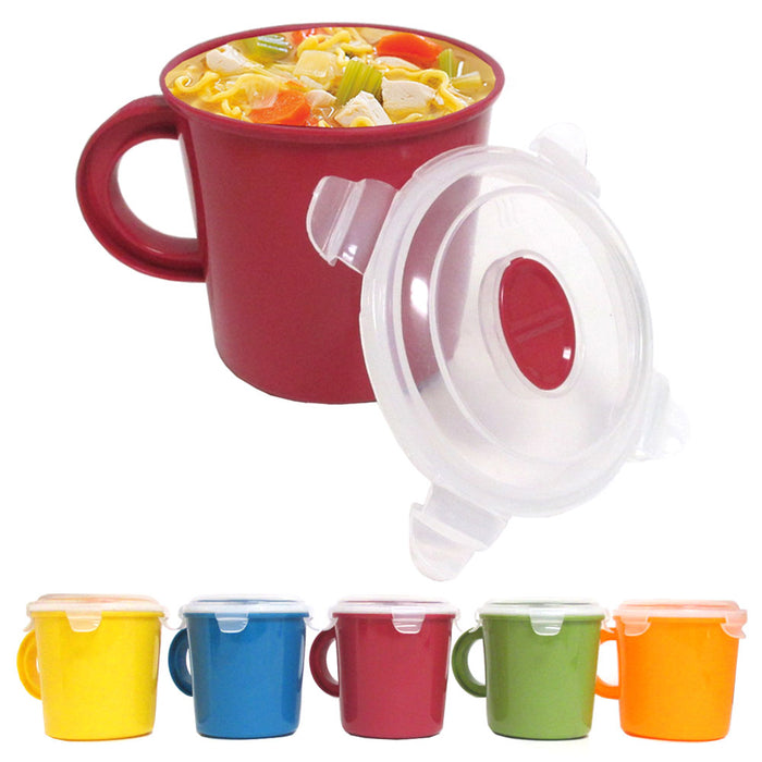 Travel BPA Free Soup Mug Cup 23 oz Take Out Microwave Safe Container Storage New