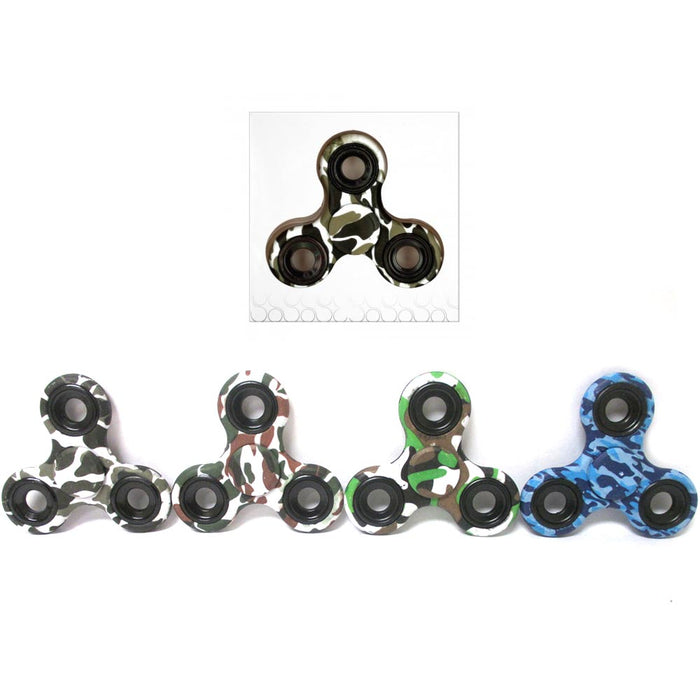 6 Pc Lot Fidget Spinner Gyro Tri Camo Toy EDC Hand Finger Focus Camouflage ADHD