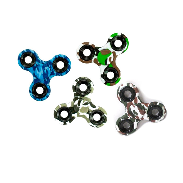 6 Pc Lot Fidget Spinner Gyro Tri Camo Toy EDC Hand Finger Focus Camouflage ADHD