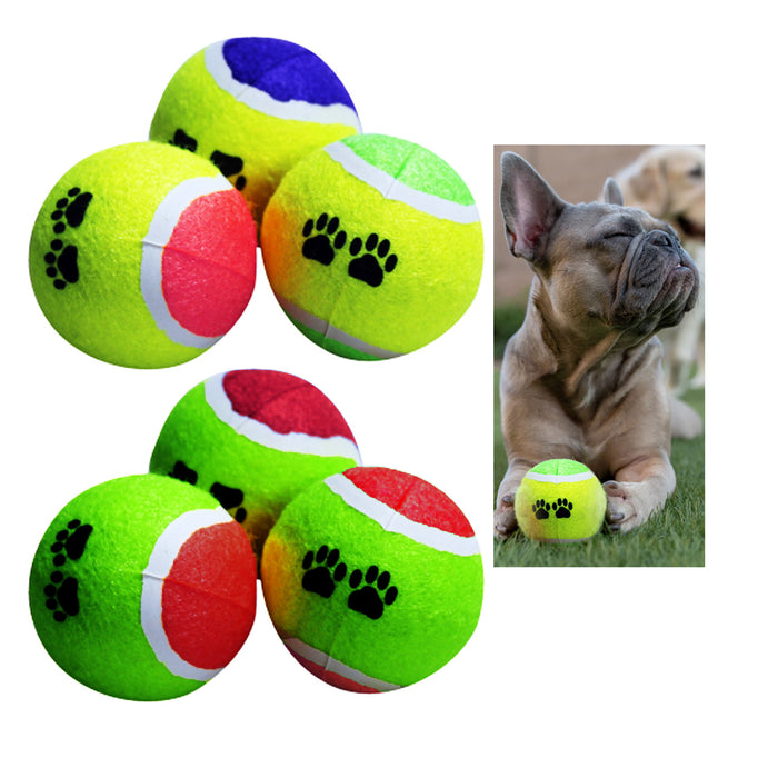 9 Pc Pet Dog Tennis Balls Doggie Toy Puppy Fetch Catch Play Thrower Cat Bounce