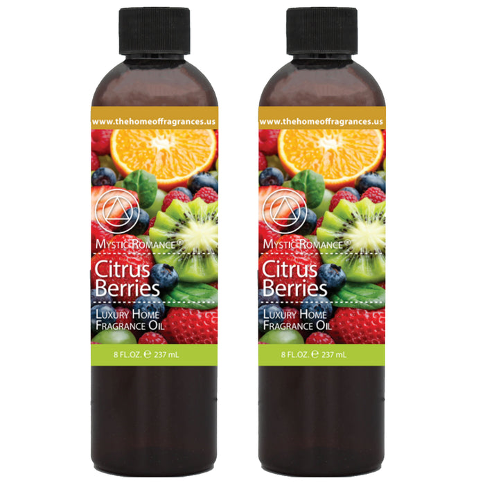 2 X Citrus Berries Fragrance Oil Premium Grade Fruit Scent Burner Diffuser 8oz