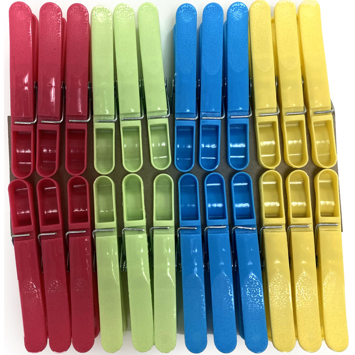 48 Colorful Plastic Clothes Pins Pegs Clothespins Laundry Clips Clothing Hanging