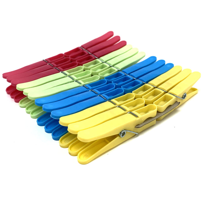 48 Colorful Plastic Clothes Pins Pegs Clothespins Laundry Clips Clothing Hanging