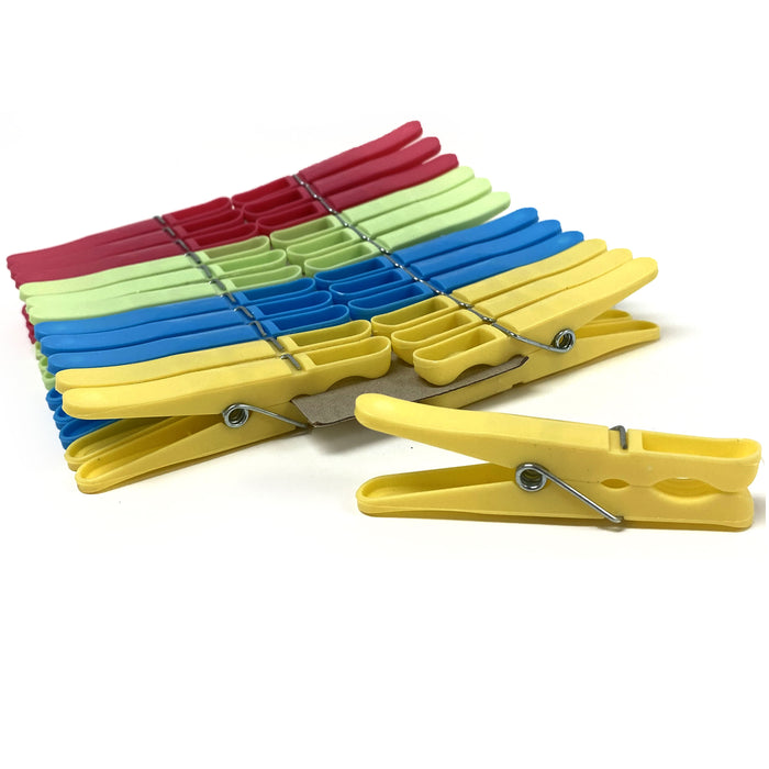 48 Colorful Plastic Clothes Pins Pegs Clothespins Laundry Clips Clothing Hanging