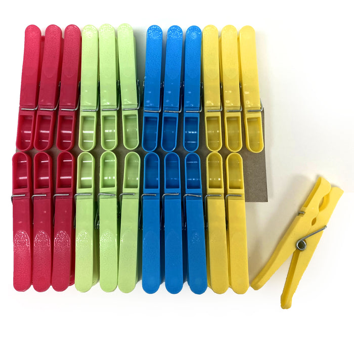 48 Colorful Plastic Clothes Pins Pegs Clothespins Laundry Clips Clothing Hanging