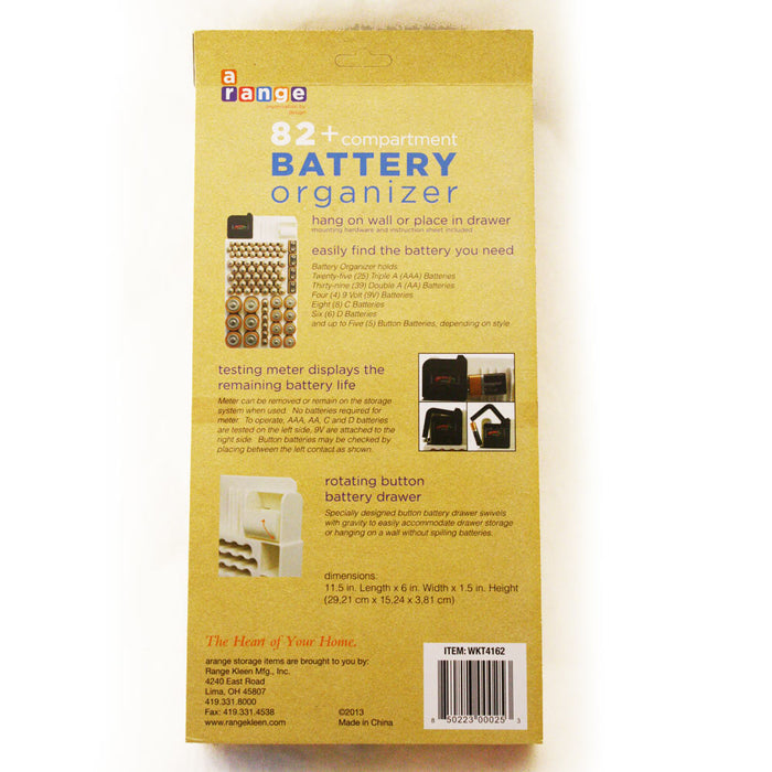 3PK 82 Battery Storage Organizer Removable Tester Storage Rack Holder —  AllTopBargains