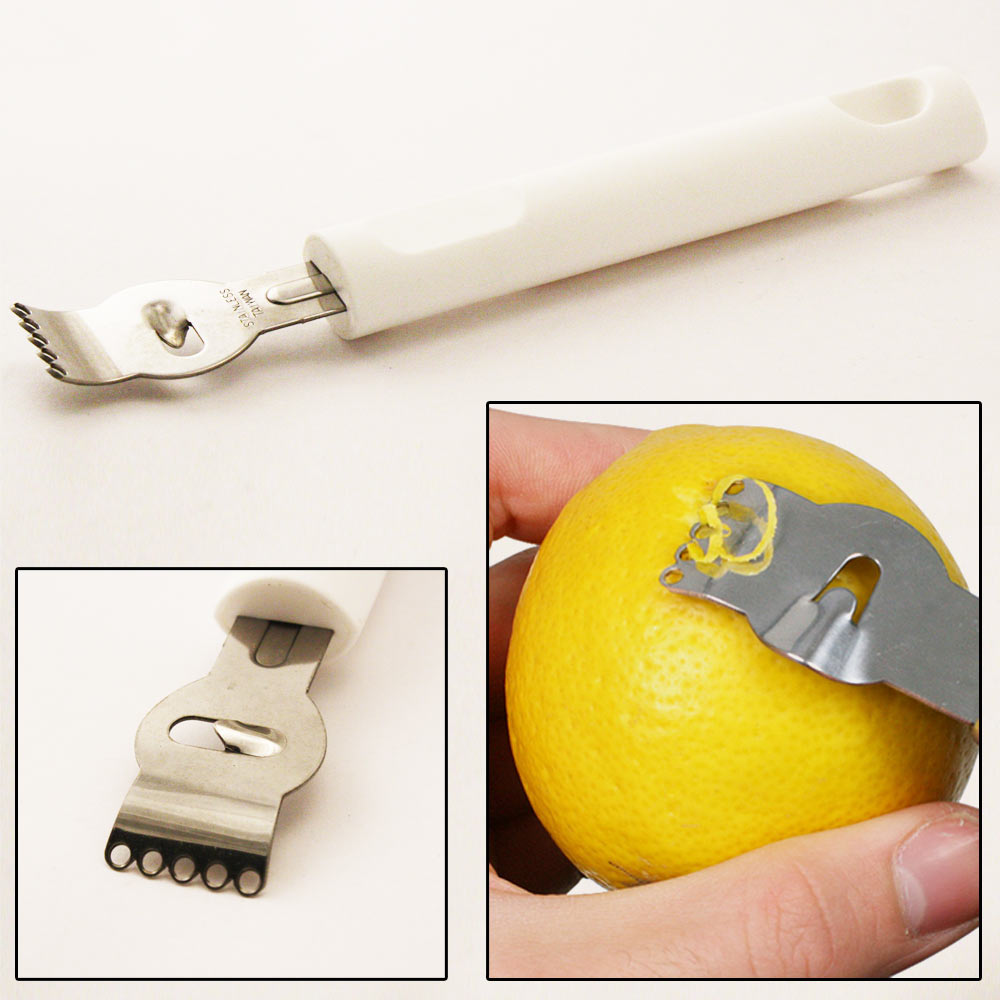 1 Lemon Zester Channel Knife Citrus Grater Lime Zest Cooking Tool Fine Chef  6L