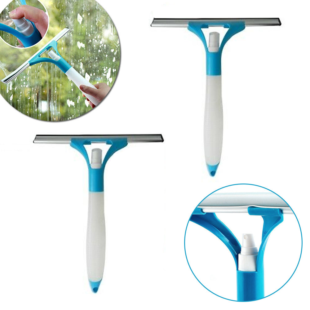 2pc Window Squeegee Built-In Spray Bottle Scraper Squeegee Surface Cle ...