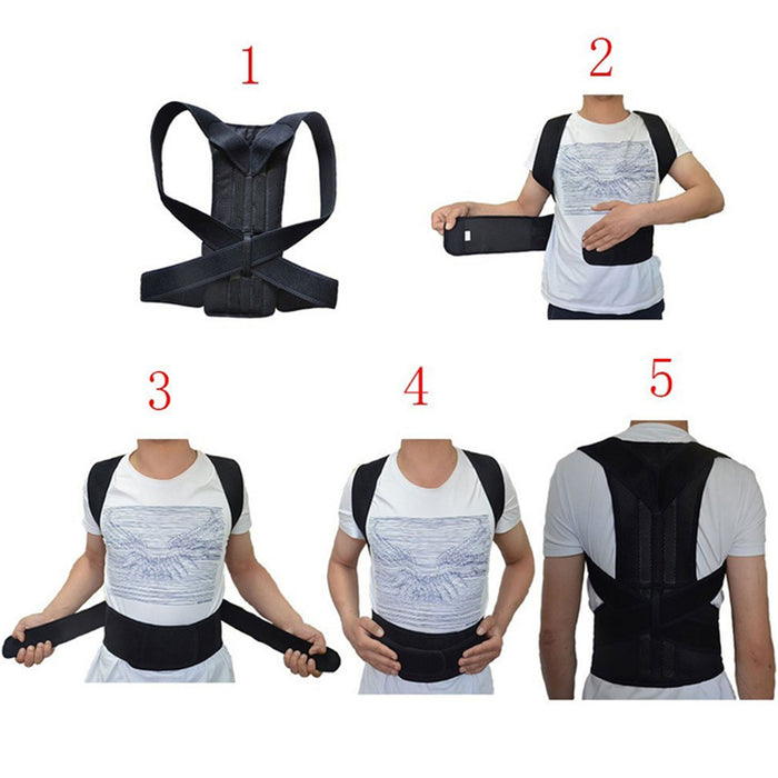 Posture Corrector Men Women Back Support Corrector Neck Back Pain Relieve 2XL