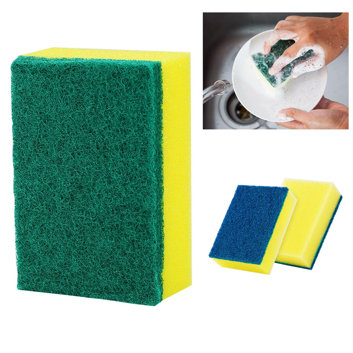 28 Bulk Heavy Duty Scrub Sponges Scourer Stands Up to Stuck-on Grime Kitchen