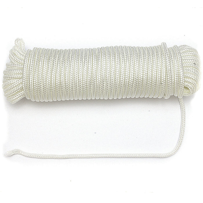 80' Flagpole Rope Heavy Duty Poly Flag Line Flagline Flag Pole Braided White