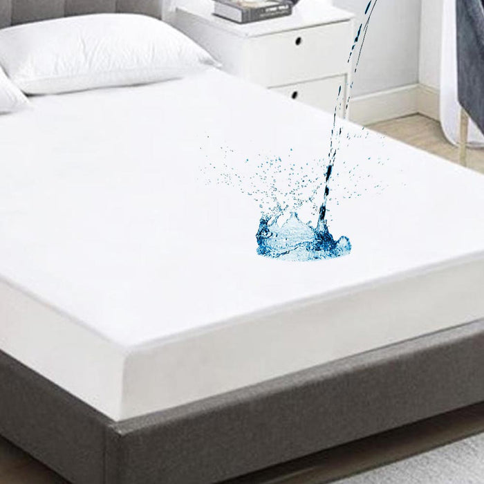 Premium Vinyl Mattress Cover Full Size Bed White Heavy Duty Protector Waterproof